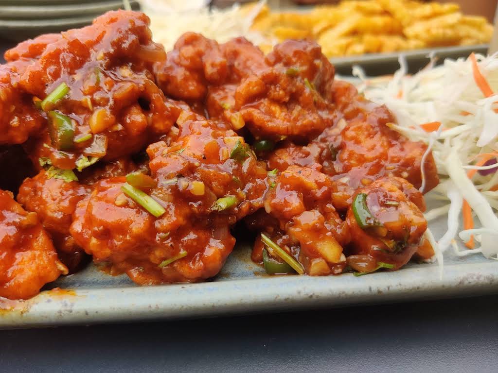 Chicken Manchurian at The Big Oowl Cafe